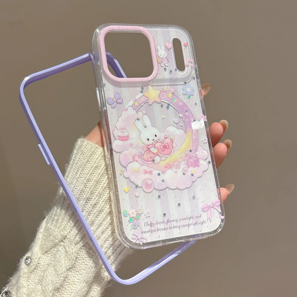 Miffy Kawaii 3D Magnetic Phone Case with Beaded Strap for iPhone 17 16 15 14 13 Pro Max
